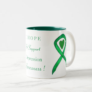 Depression Awareness Ribbon Custom Coffee Cup Mugs