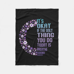 Depression Awareness Suicide Prevention 14 Fleece Blanket