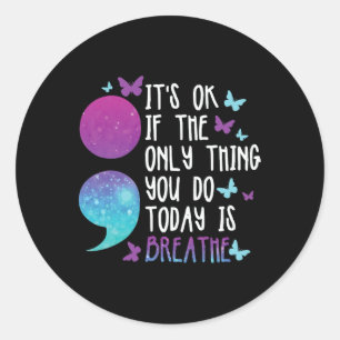 Depression Awareness Suicide Prevention 15 Classic Round Sticker
