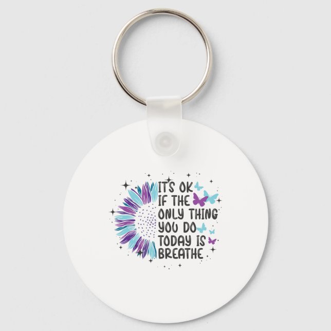 Depression Awareness Suicide Prevention 3  Key Ring (Front)