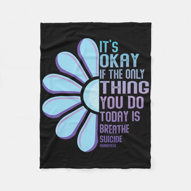 Depression Awareness Suicide Prevention 8  Fleece Blanket (Front)