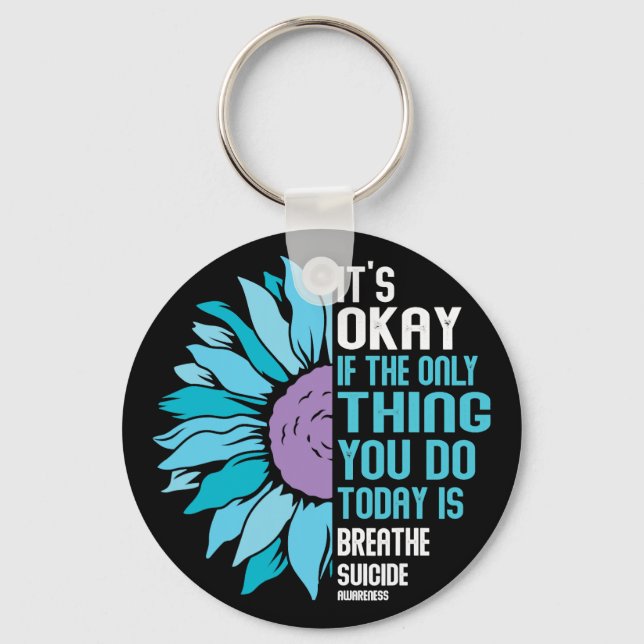 Depression Awareness Suicide Prevention 9  Key Ring (Front)