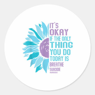 Depression Awareness Suicide Prevention  Classic Round Sticker