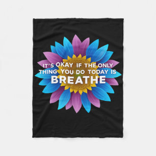 Depression Awareness Suicide Prevention Purple Fleece Blanket