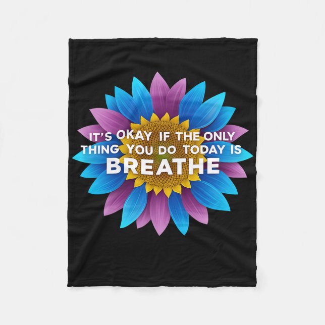 Depression Awareness Suicide Prevention Purple  Fleece Blanket (Front)