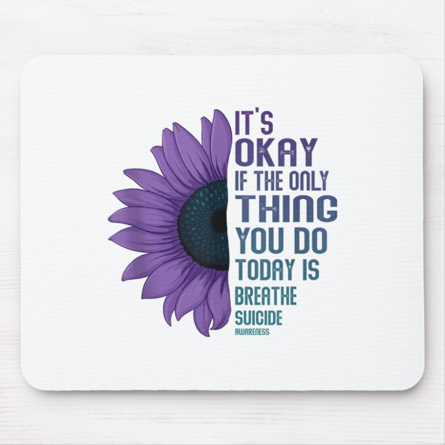 Depression Awareness Suicide Prevention Tank Top_7 Mouse Mat (Front)