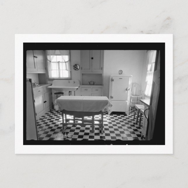 Depression-Era Farm Kitchen Postcard (Front)