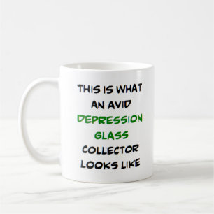 depression glass collector, avid coffee mug