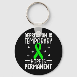 Depression Is Temporary Hope Is Permanent Mental Key Ring