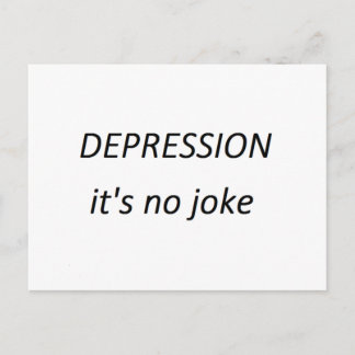 Depression it's no joke postcard