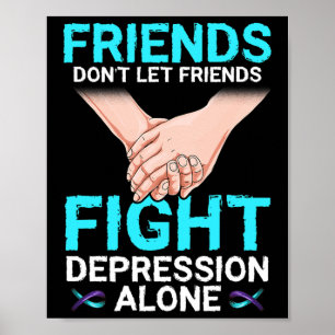 Depression Men Women Suicide Prevention Awareness  Poster