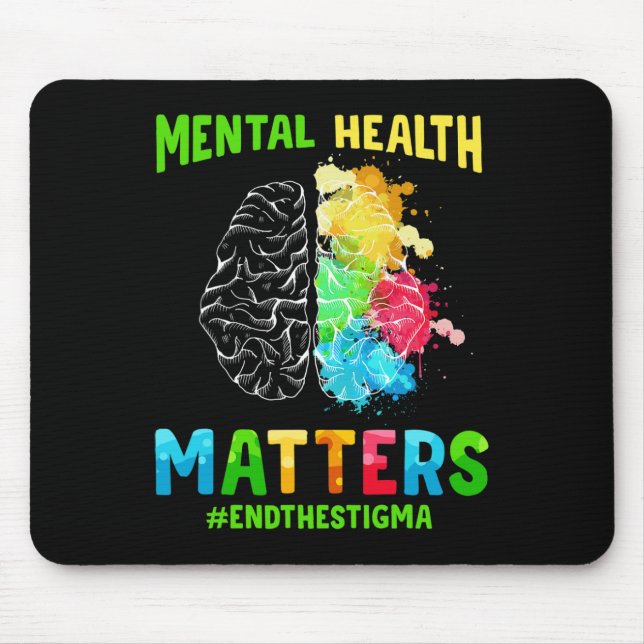 Depression Mental Health Awareness End The Stigma  Mouse Mat (Front)