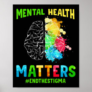 Depression Mental Health Awareness End The Stigma  Poster