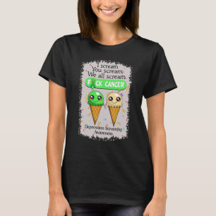Depression Screening Awareness Cute Ice Creams  Sa T-Shirt