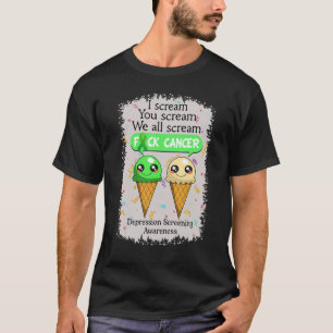 Depression Screening Awareness Cute Ice Creams  Sa T-Shirt
