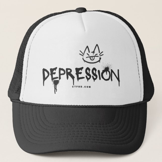 Depression Spray Paint Hat (Front)