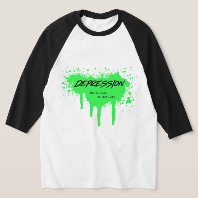 Depression this is what it looks like F Depression T-Shirt (Laydown)