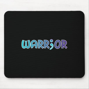 Depression Warrior Anti Suicide Anxiety Awareness Mouse Mat