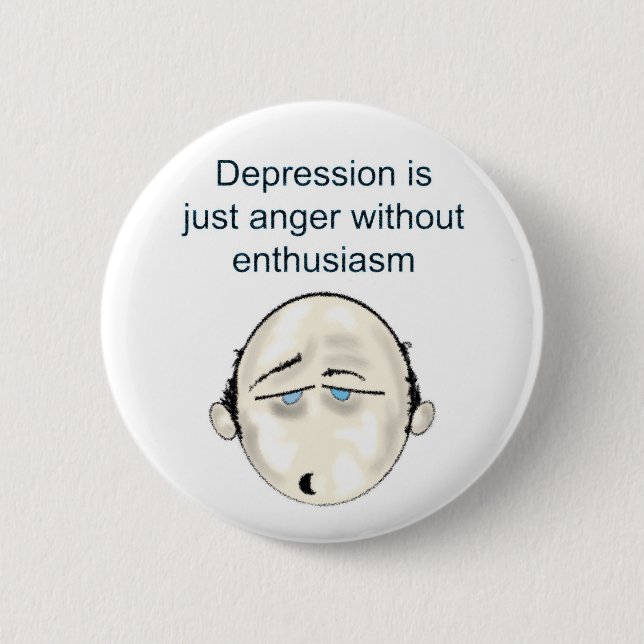 depressionblk T 6 Cm Round Badge (Front)