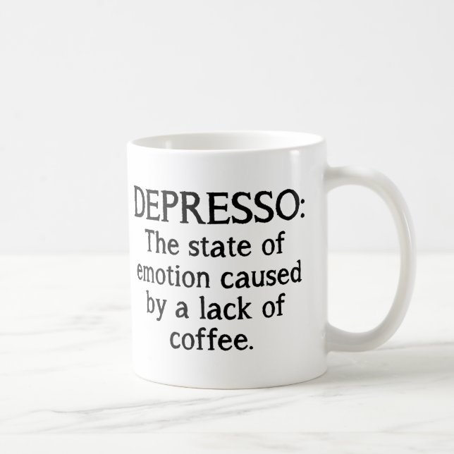 Depresso Funny Coffee Mug (Right)