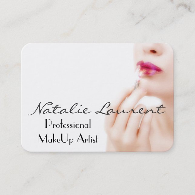 Deprivale Makeup Artist Professional Round Business Card (Front)