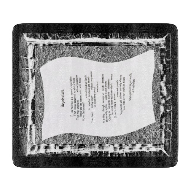 Deprivation Cutting Board (Front)