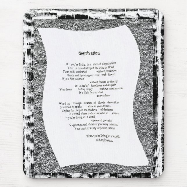 Deprivation Mouse Mat (Front)