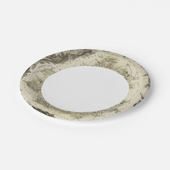 Dept Any Dordeogne Paper Plate (Angled)