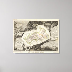 Dept De Hautes Alpes Canvas Print