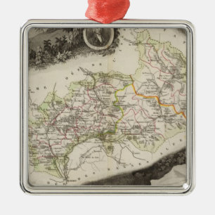 Dept De Hautes Alpes Metal Tree Decoration