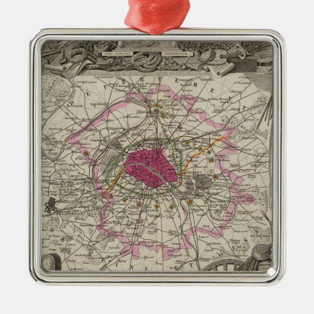 Dept. De La Seine Metal Tree Decoration (Front)
