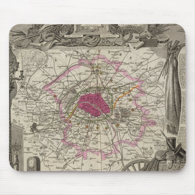 Dept. De La Seine Mouse Mat (Front)