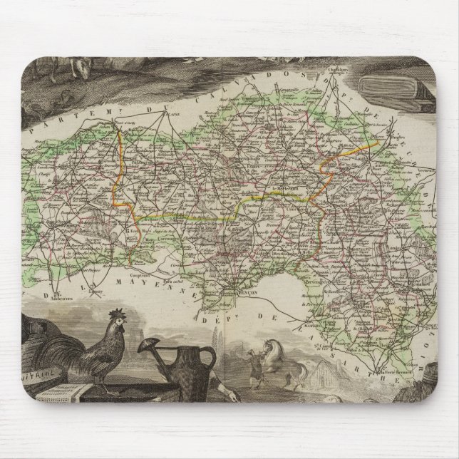 Dept. De L'Orne Mouse Mat (Front)