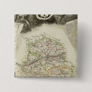 Dept D'Indre and Dormouse 15 Cm Square Badge