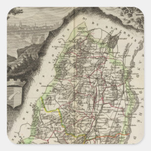 Dept. Du Haut Rhin Square Sticker