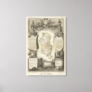 Dept Du Rhone Canvas Print