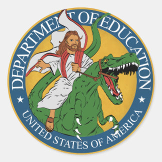Dept. of Education - Jesus on a T-Rex Sticker