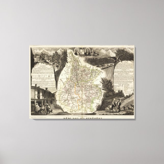 Dept Of Htes Pyrenees Canvas Print (Front)