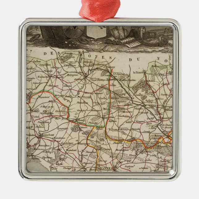 Dept. of Morbihan Metal Tree Decoration (Front)
