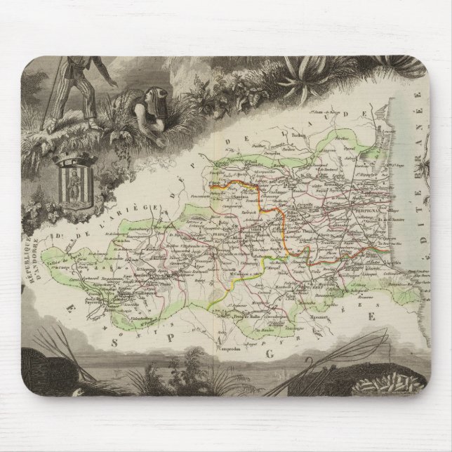 Dept of Pyrenees Orles Mouse Mat (Front)