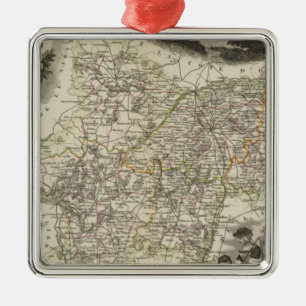 Dept of Saone et Loire Metal Tree Decoration