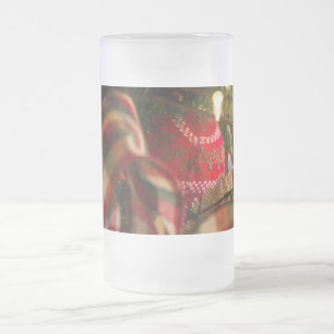 Depth Of A Christmas Tree Frosted Glass Beer Mug