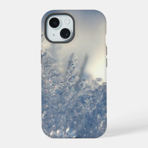 Depth of Field Photography of Ice Shards iPhone 15 Case
