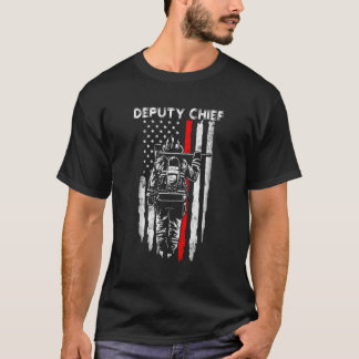 Deputy Fire Chief American Flag Patriotic Firefigh T-Shirt
