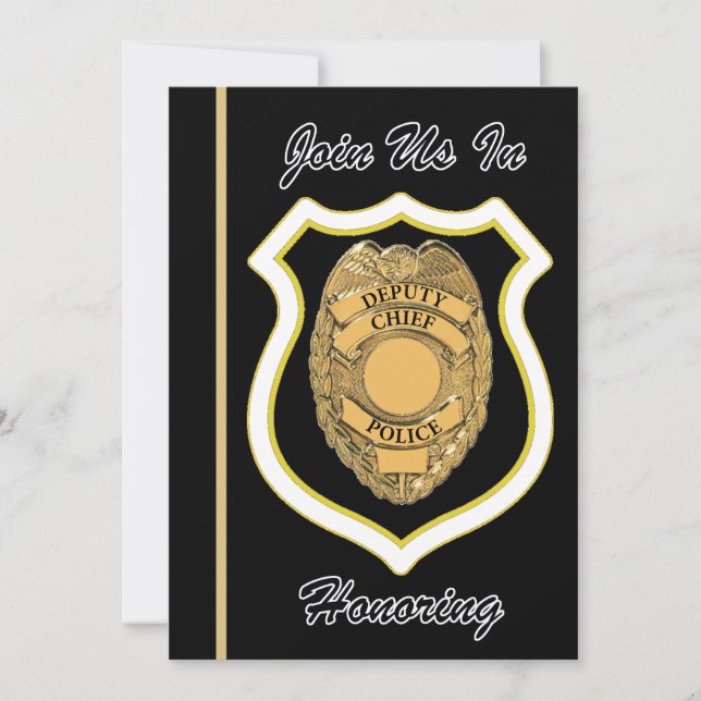 Deputy Police Chief's Retirement Invitation (Front)