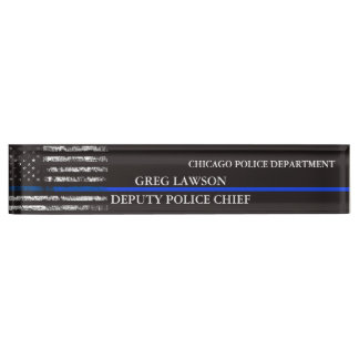 Deputy Sheriff Badge Police Flag Thin Blue Line D Nameplate