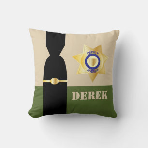 Deputy Sheriff Badge Police Uniform Cushion