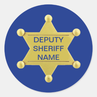 Deputy Sheriff Custon Classic Round Sticker