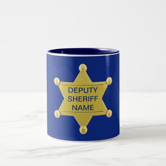 Deputy Sheriff Custon Two-Tone Coffee Mug (Center)