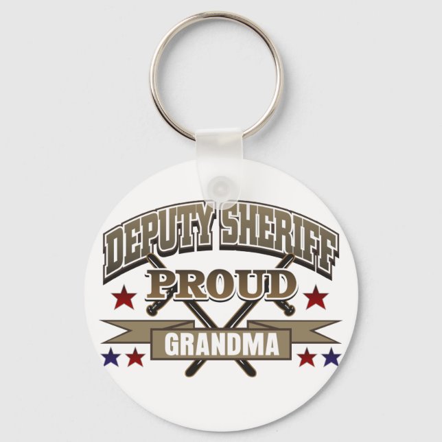 Deputy Sheriff Proud Grandma Key Ring (Front)